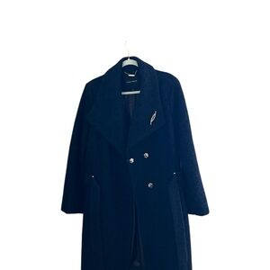 🔷IVANKA TRUMP: Women’s 16, navy blue & black mix long sleeve dress coat w/belt.